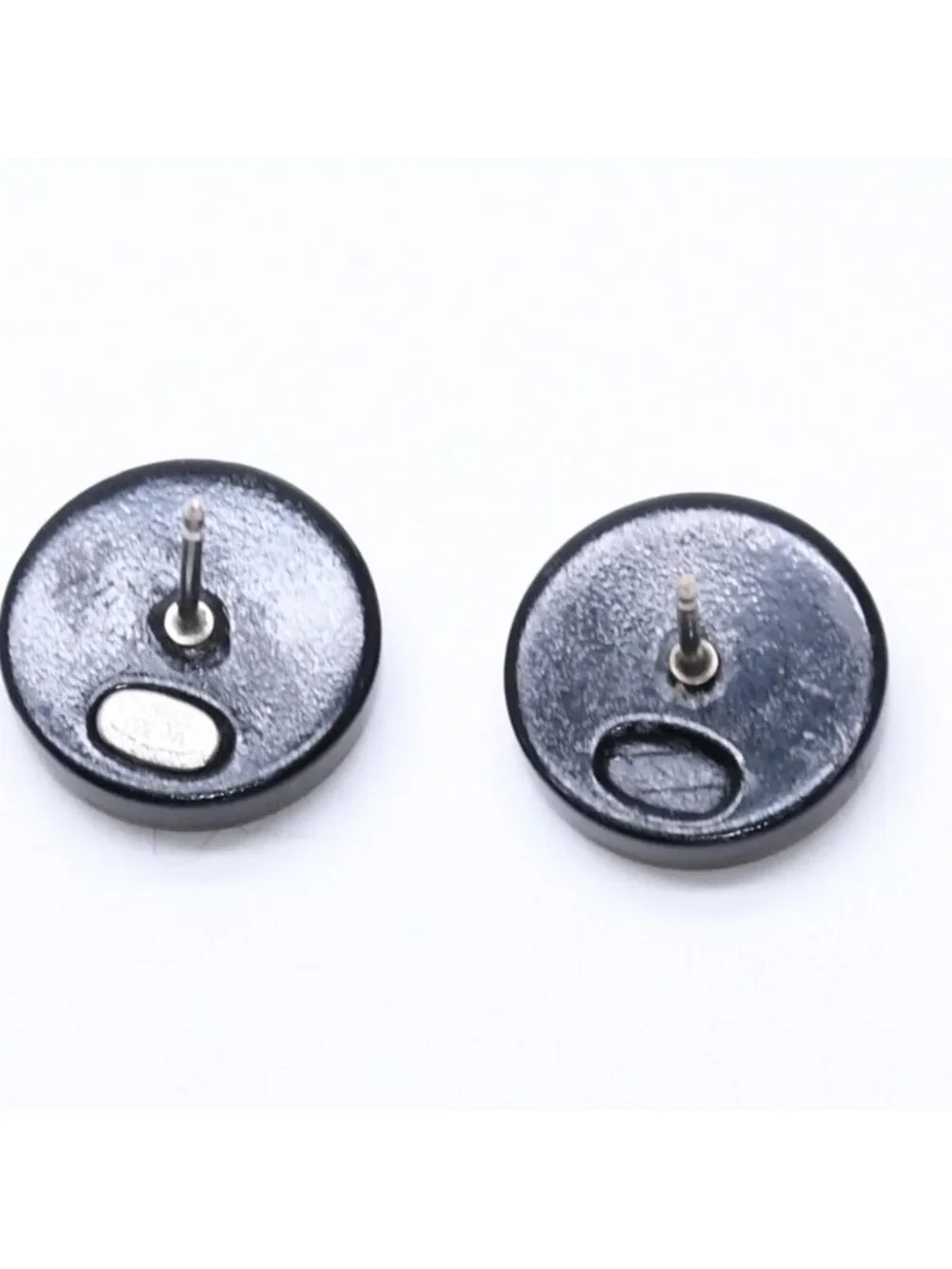 Chanel CC Logo Earrings 00 Resin Rhinestone Black